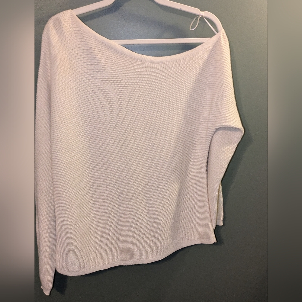 COPY - Treasure & Bond Waffle Knit Off One Shoulder Sweater Medium